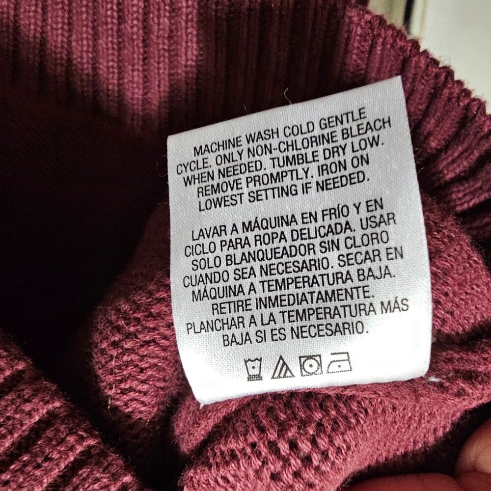 Deck My Halls Maroon Knit Sweater XXL Roebuck & Co 100% Cotton Crewneck Design - Picture 4 of 8
